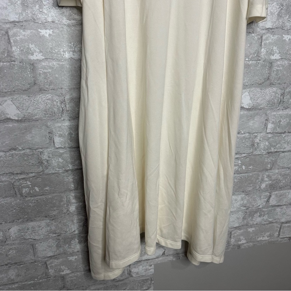EUC H&M High Neck Shoulder Cutout Cream Midi Sundress NWT Size 8 (RN101255) - Picture 4 of 15